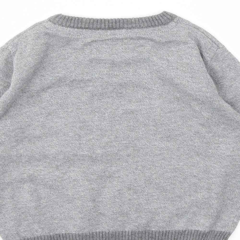 LABEL Boys Grey Pullover Sweatshirt Size 2-3 Years