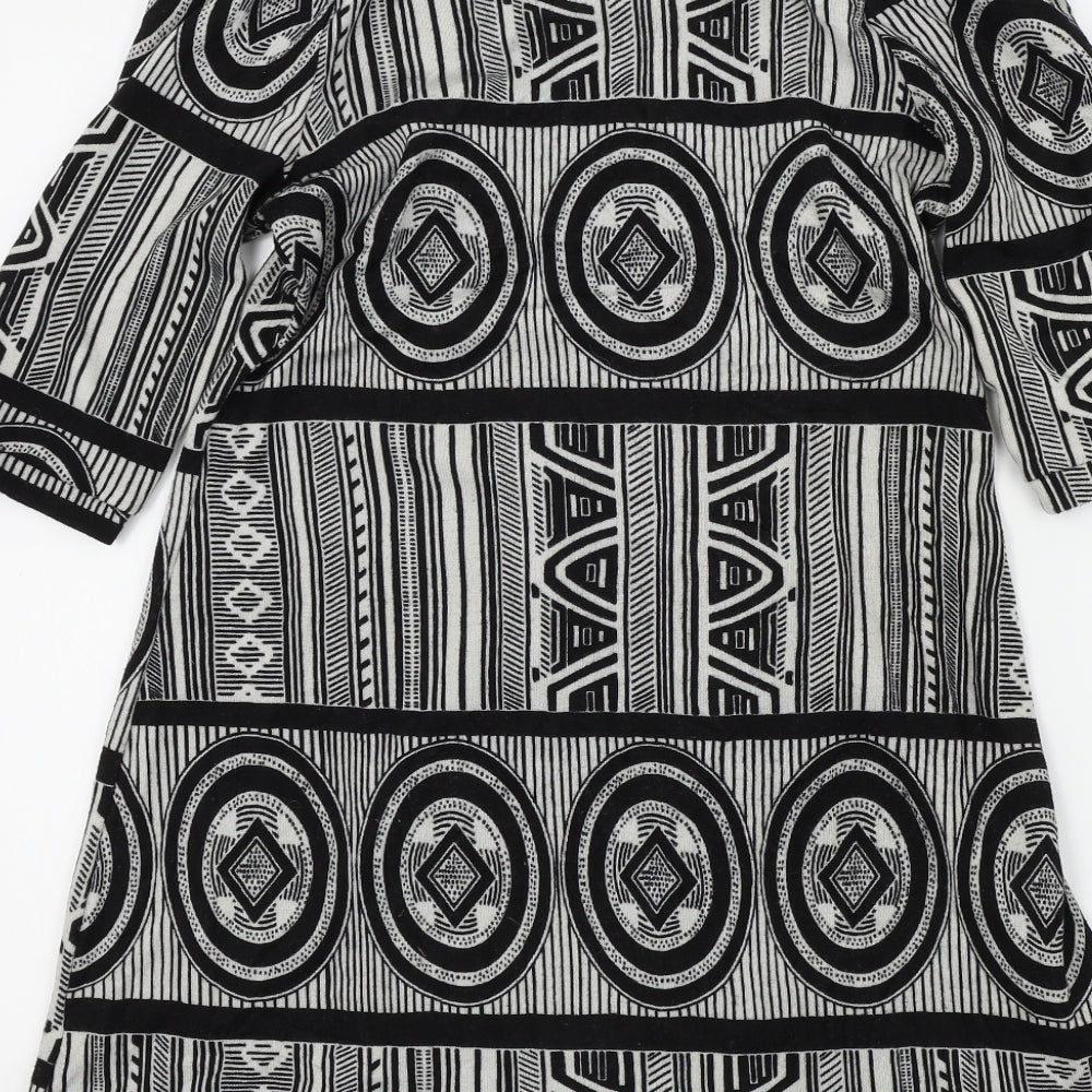 izabel Womens Black Colourblock A-Line Size 10