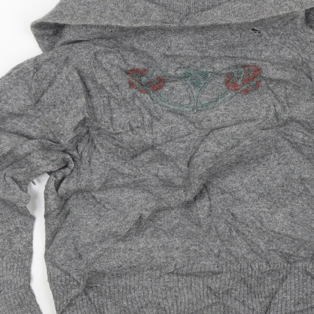 peimchi Womens Grey Cardigan Jumper Size S