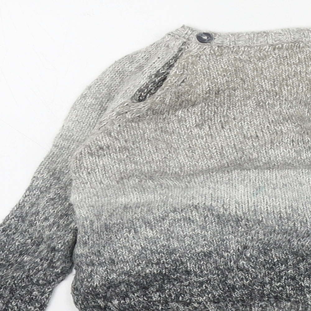 F&F Boys Grey Pullover Jumper Size 9-12 Months
