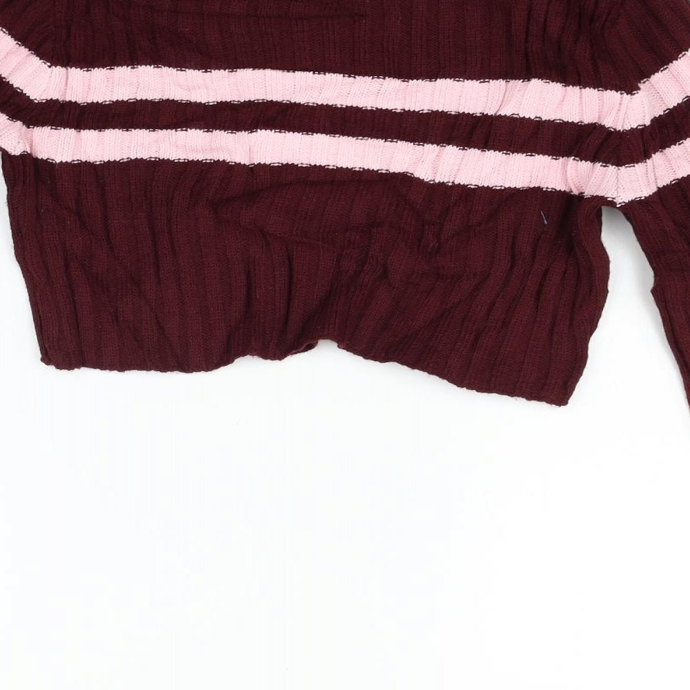 PRETTYLITTLETHING Womens Red Pullover Jumper Size 12