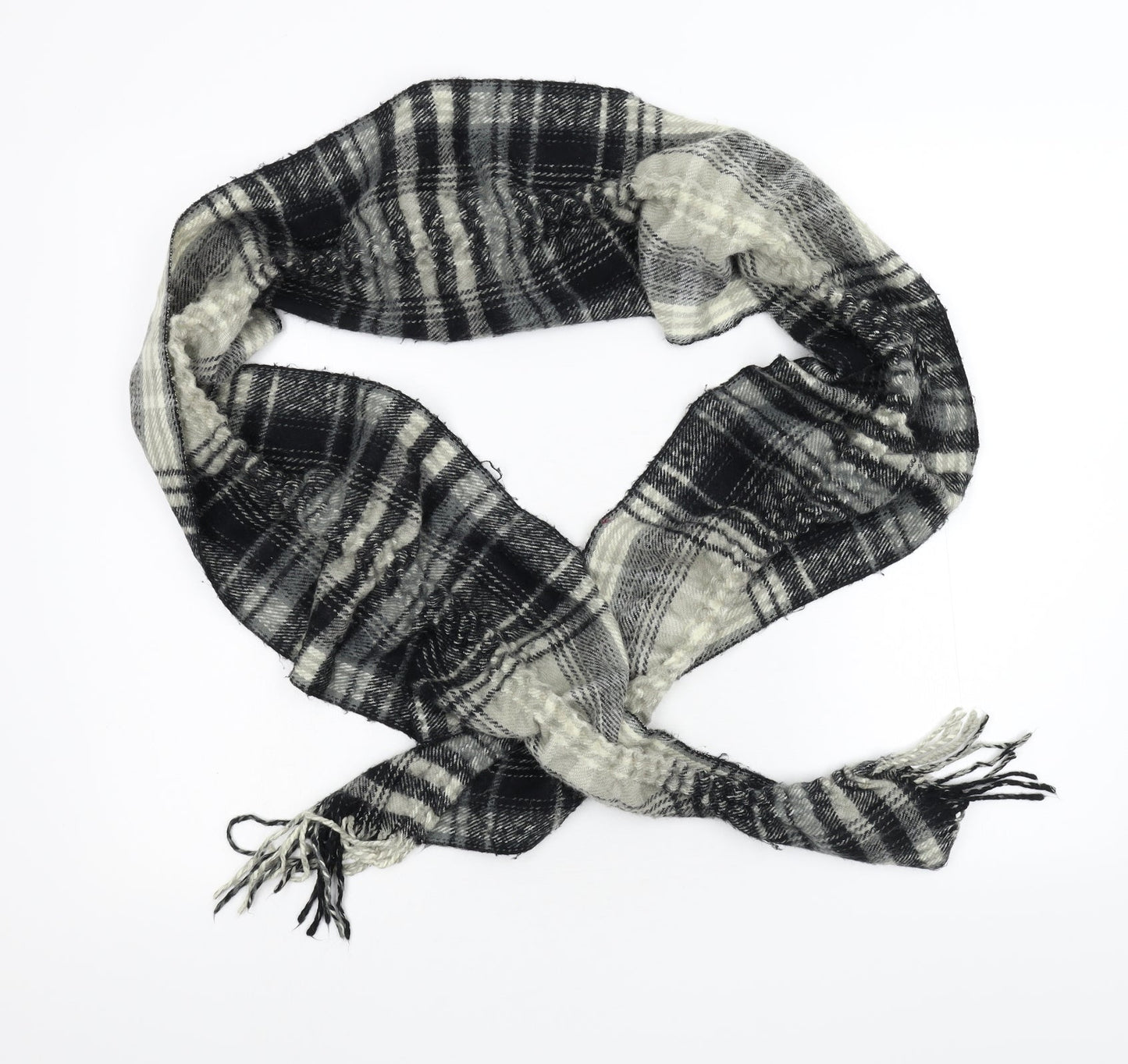 Preworn Womens Grey Check Scarf