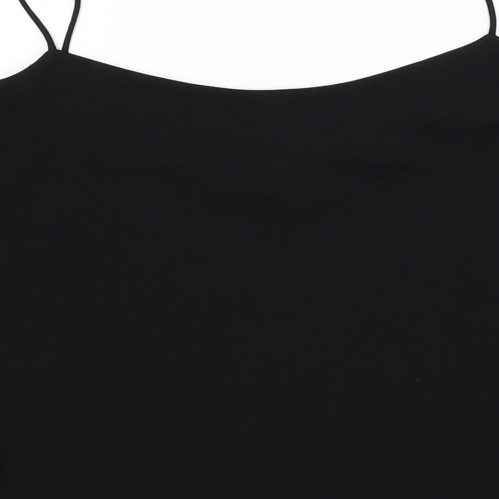 H&M Womens Black Tunic Blouse Size 8