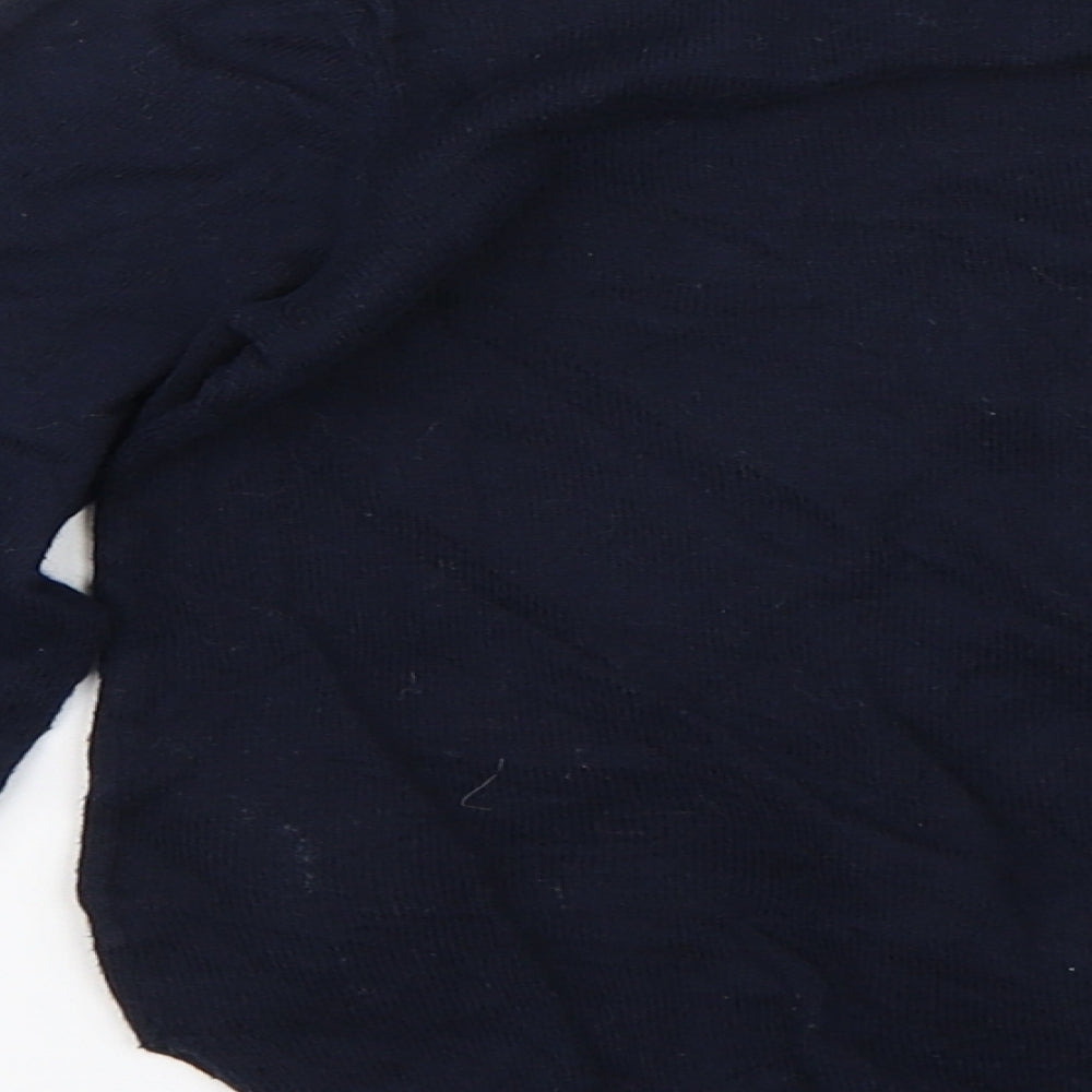 H&M Girls Blue Geometric Pullover Jumper Size 5 Years - Stars