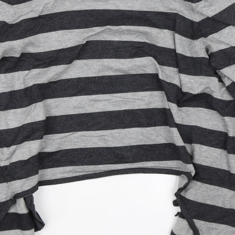 Precis Womens Grey Striped Cardigan Jumper Size S