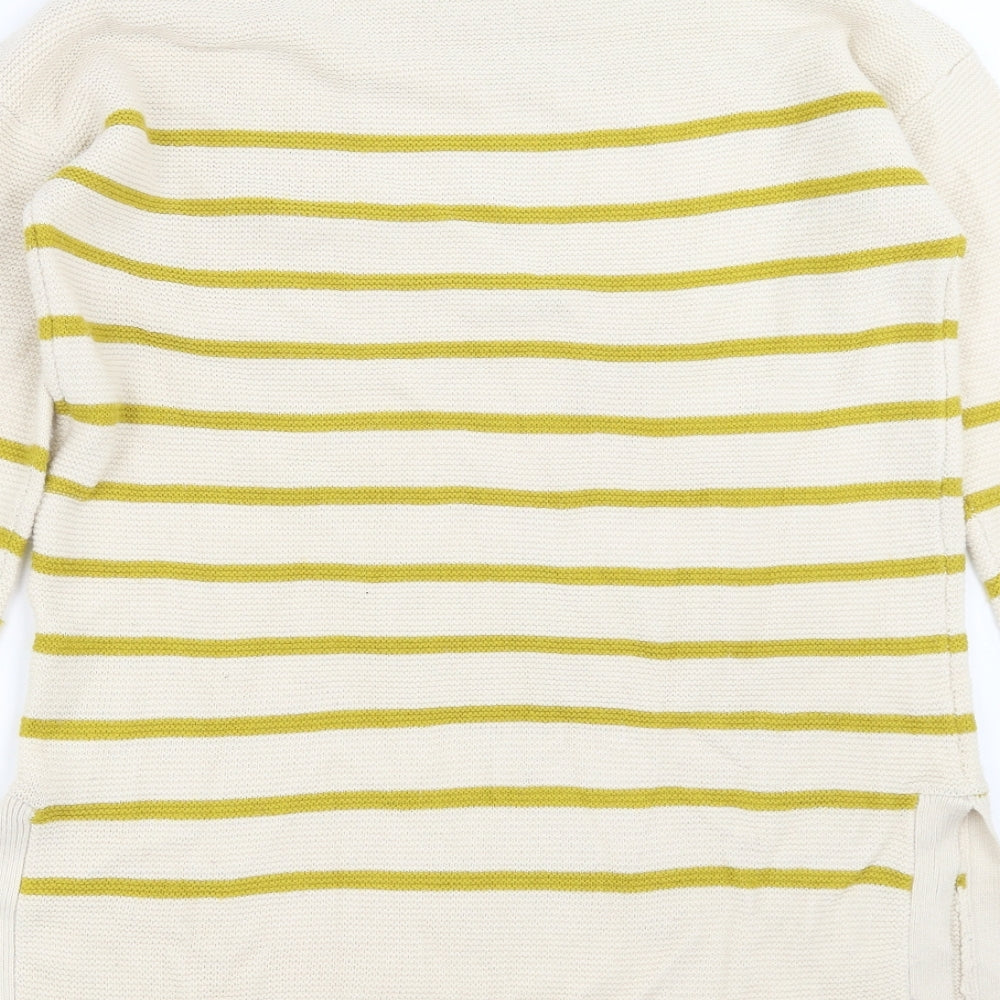 Sainsburys Womens Beige Striped Knit Pullover Jumper Size 12