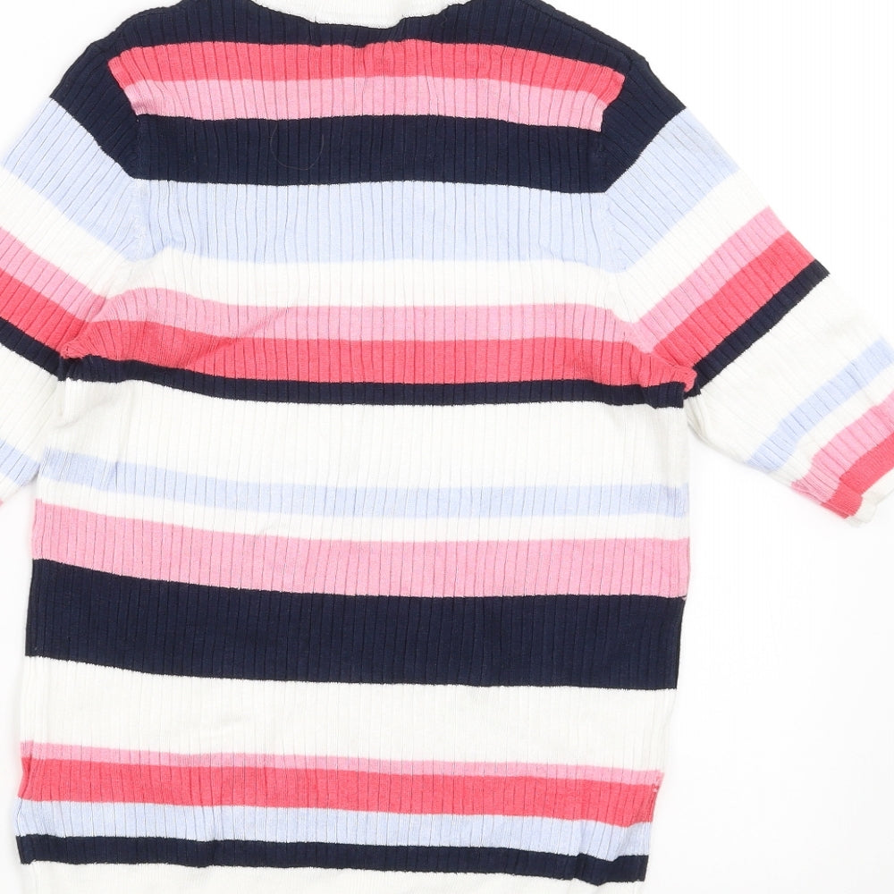 Marks & Spencer Womens Multicoloured Striped Pullover Jumper Size 12