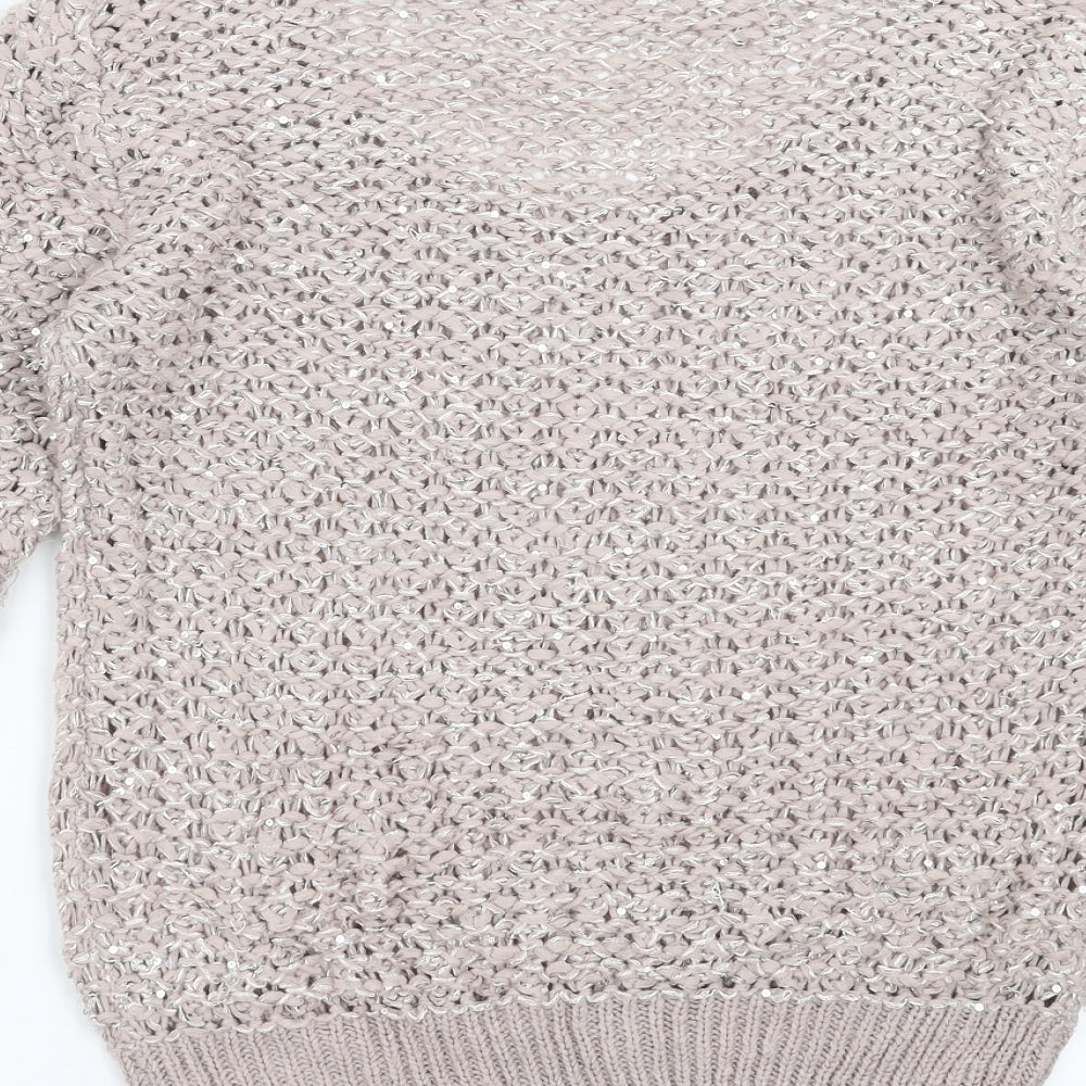 NEXT Womens Grey Pullover Jumper Size L - sequins