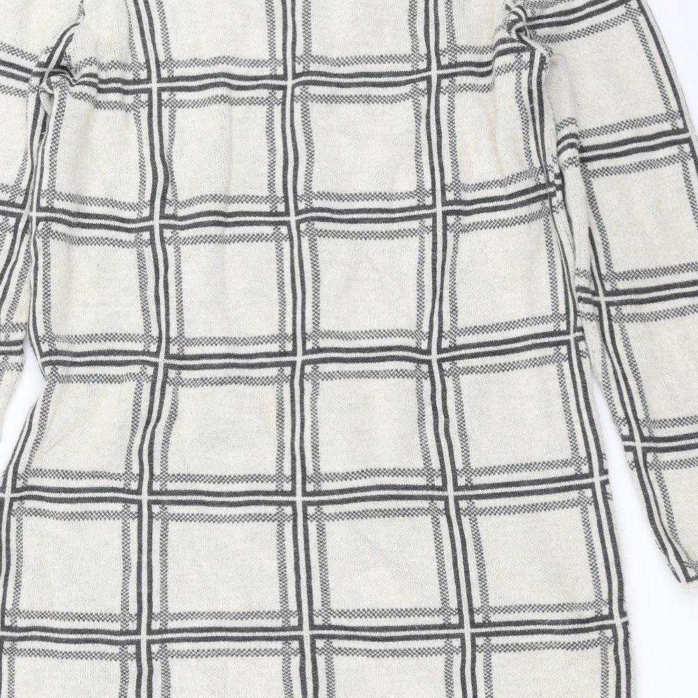 George Womens Beige Check Pullover Jumper Size 12