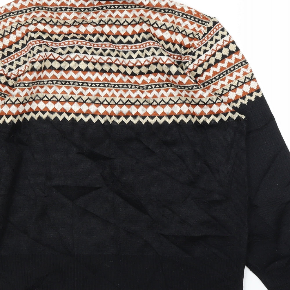 Preworn Womens Black Argyle/Diamond Pullover Jumper Size L