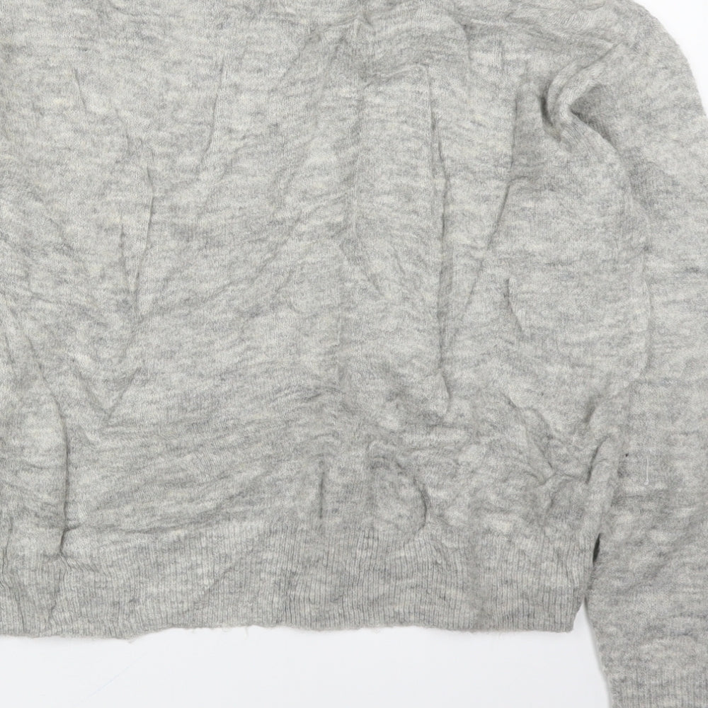 H&M Womens Grey Pullover Jumper Size XS - Pearls