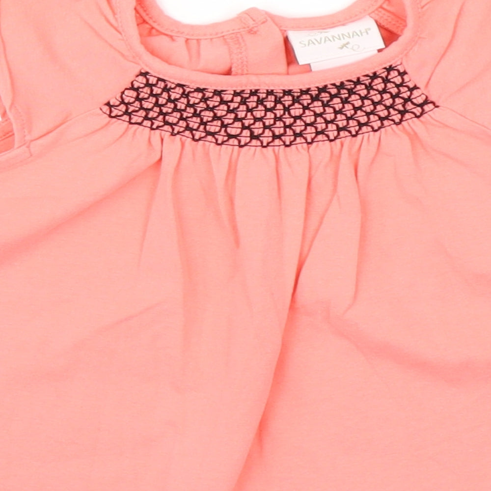 Savannah Girls Pink Basic Blouse Size 9-12 Months