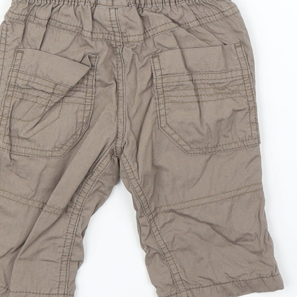 Next Boys Brown Cargo Trousers Size 3-6 Months