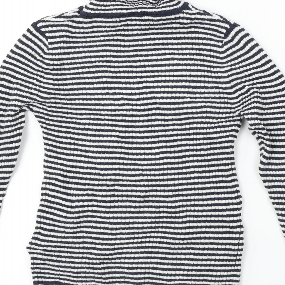 NEXT Girls White Striped Pullover Jumper Size 8 Years
