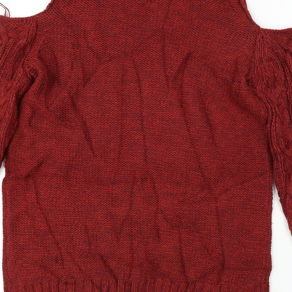 Matalan Womens Red Pullover Jumper Size M