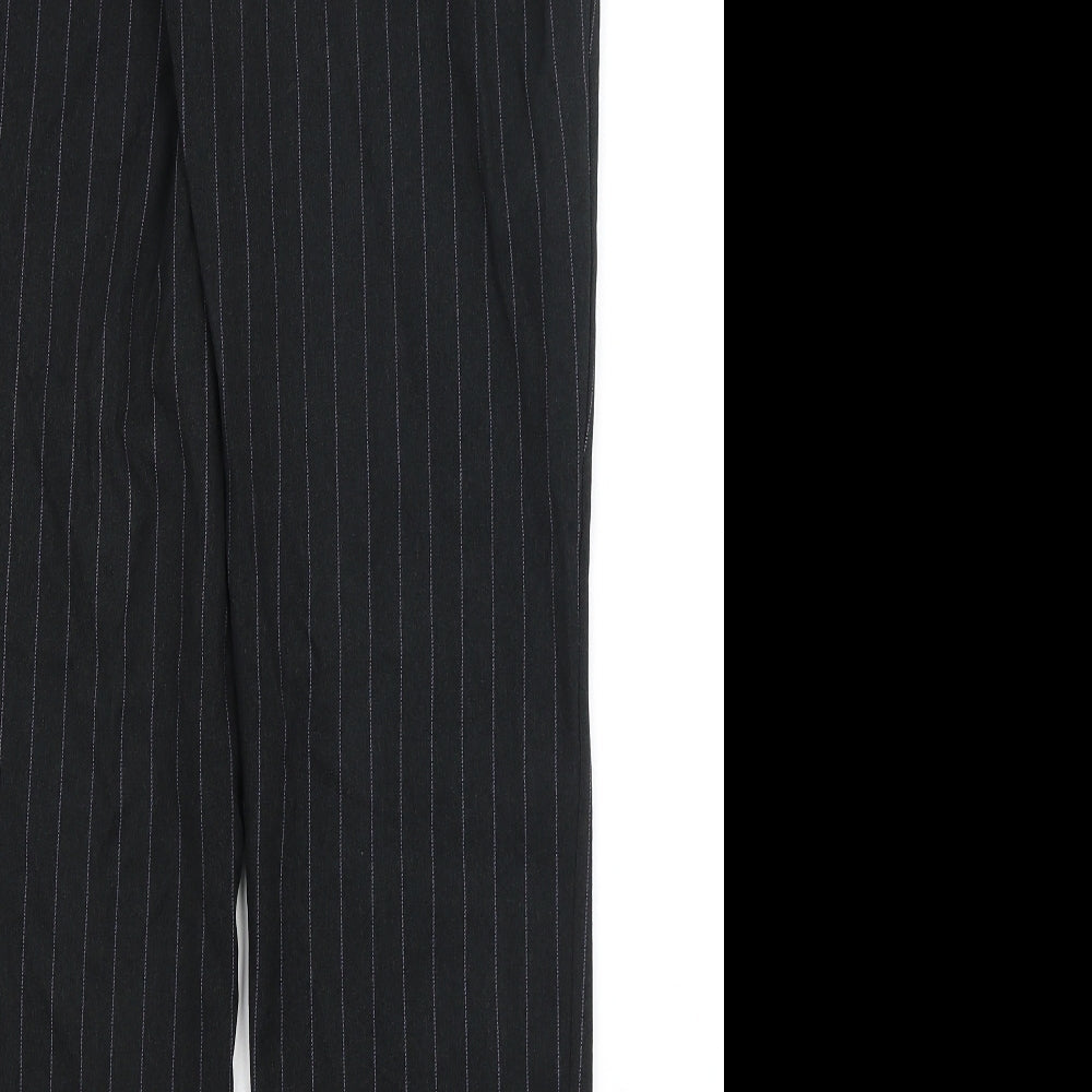 TU Womens Black Striped Dress Pants Trousers Size 8 L28.5 in