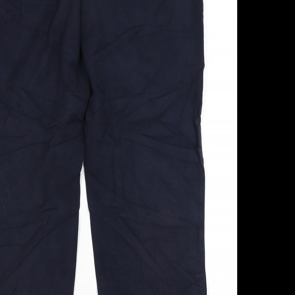 BHS Womens Blue Trousers Size 14 L26 in