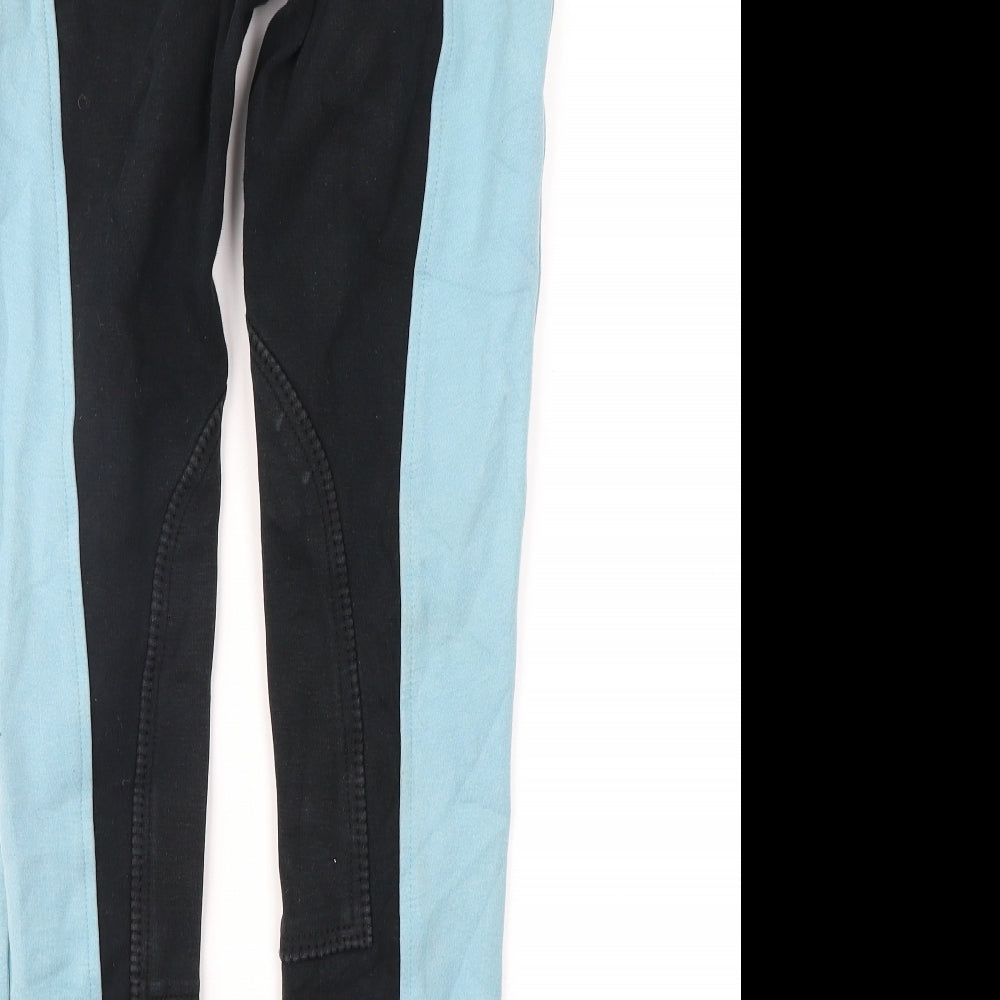 Harry Hall Womens Blue Geometric Trousers Size 24 in L26 in - Jodhpurs