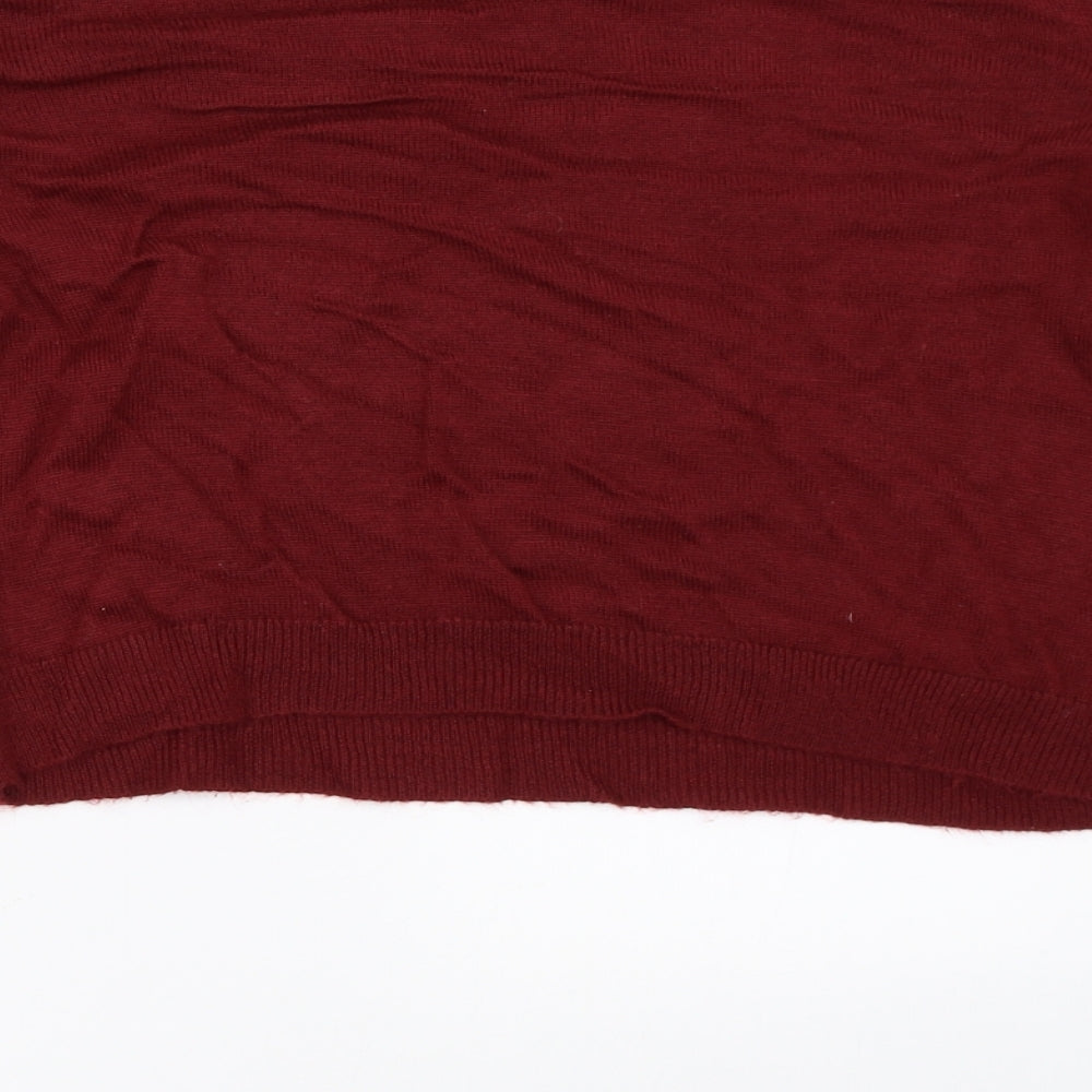 H&M Womens Red Pullover Jumper Size S