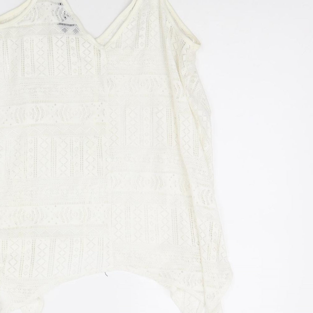 Atmosphere Womens Ivory Basic Tank Size 8