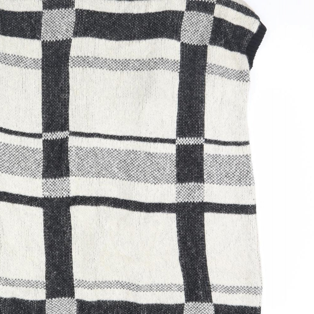 Atmosphere Womens Beige Check Cardigan Jumper Size S