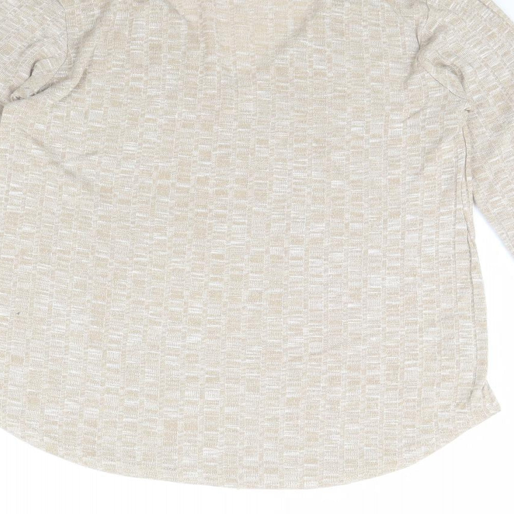 Boohoo Womens Beige Pullover Jumper Size 10