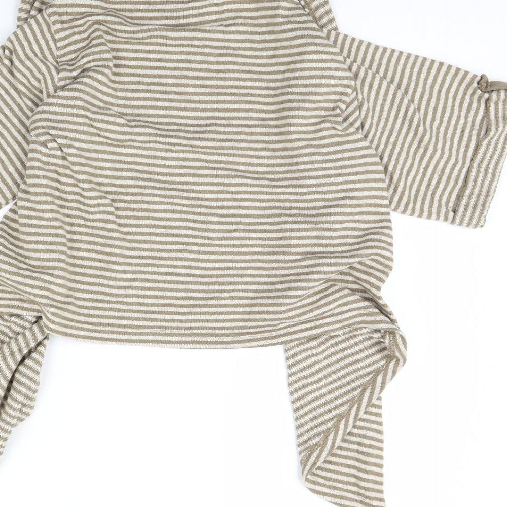 George Womens Brown Striped Jacket Size 12