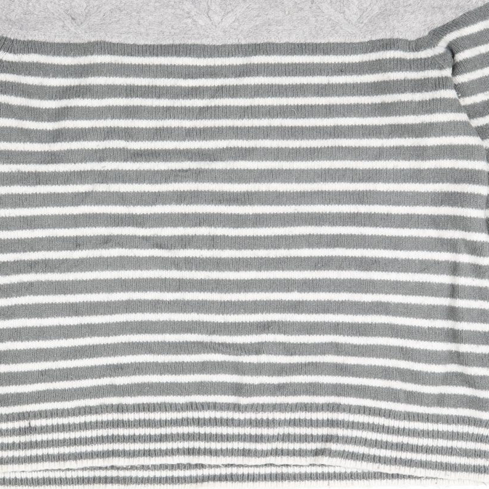 Gap Mens Grey Striped Pullover Jumper Size XL