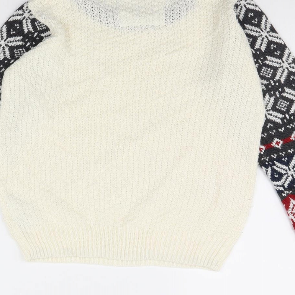 pepperts Boys Ivory Pullover Jumper Size 8 Years