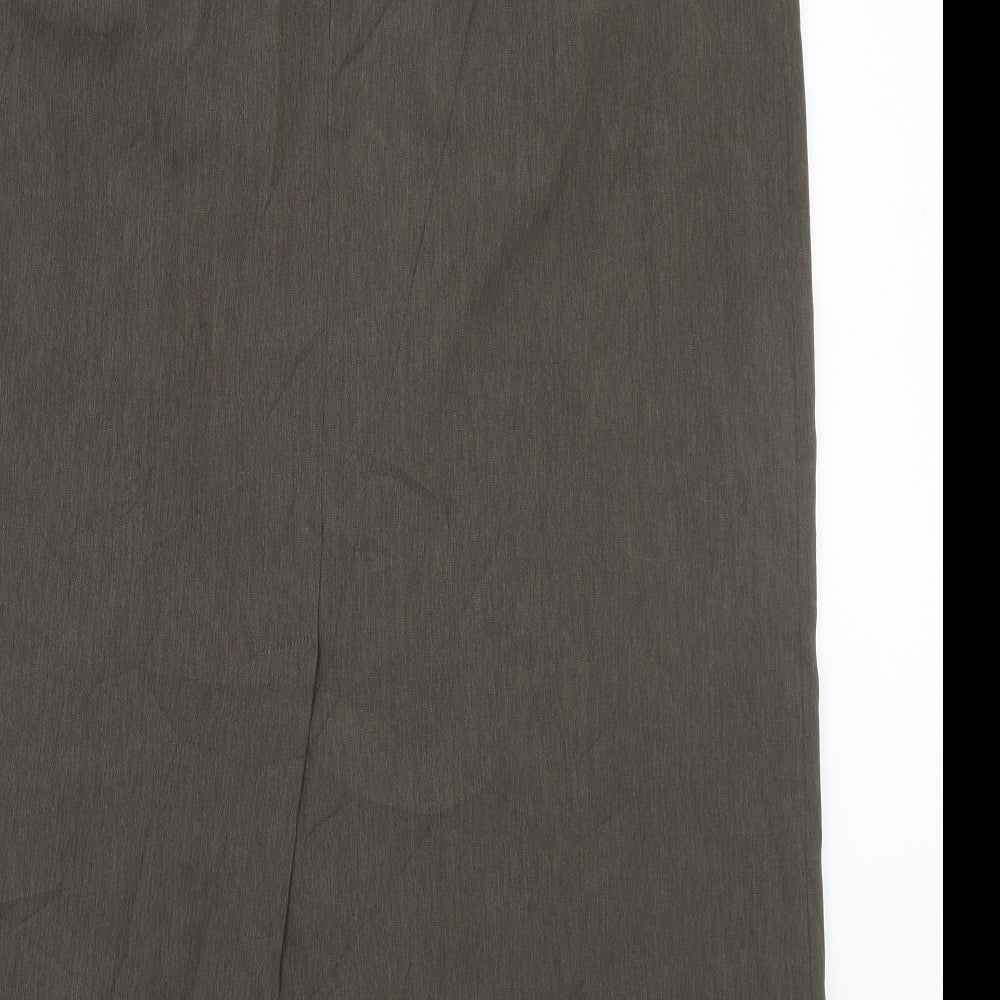 ELVI Womens Green A-Line Skirt
