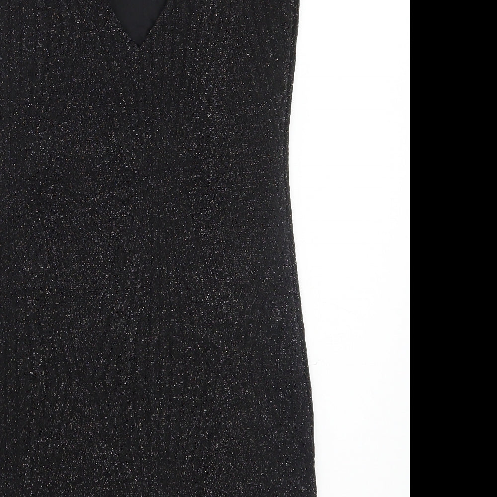 Lustre Womens Black A-Line Size 10