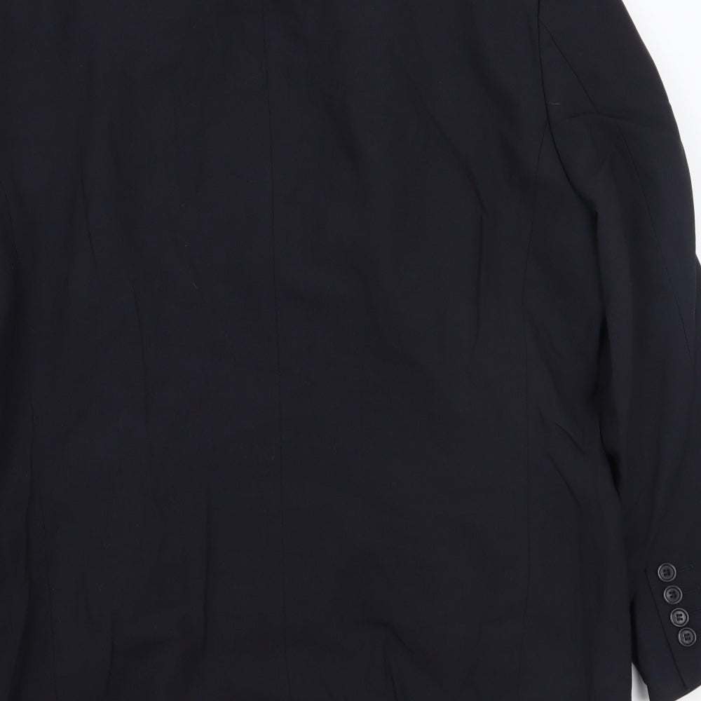 Detail Womens Blue Ramie Jacket Blazer Size 40