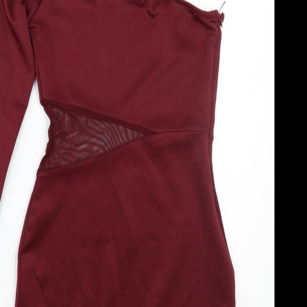 Glamourous Womens Red A-Line Size 8