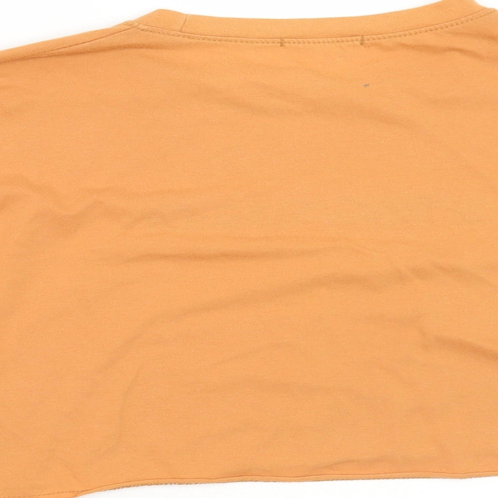 Publiv desire Womens Orange Basic T-Shirt Size 8