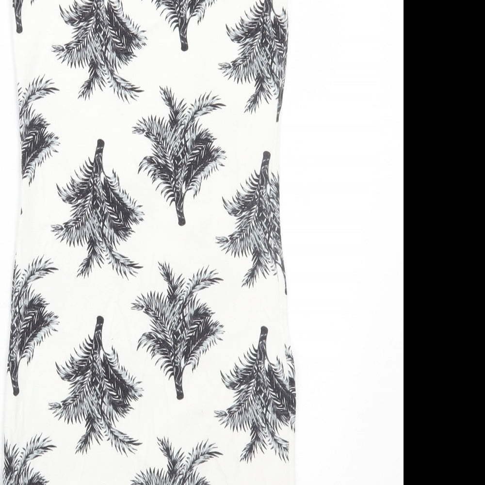 Topshop Womens White A-Line Size 8