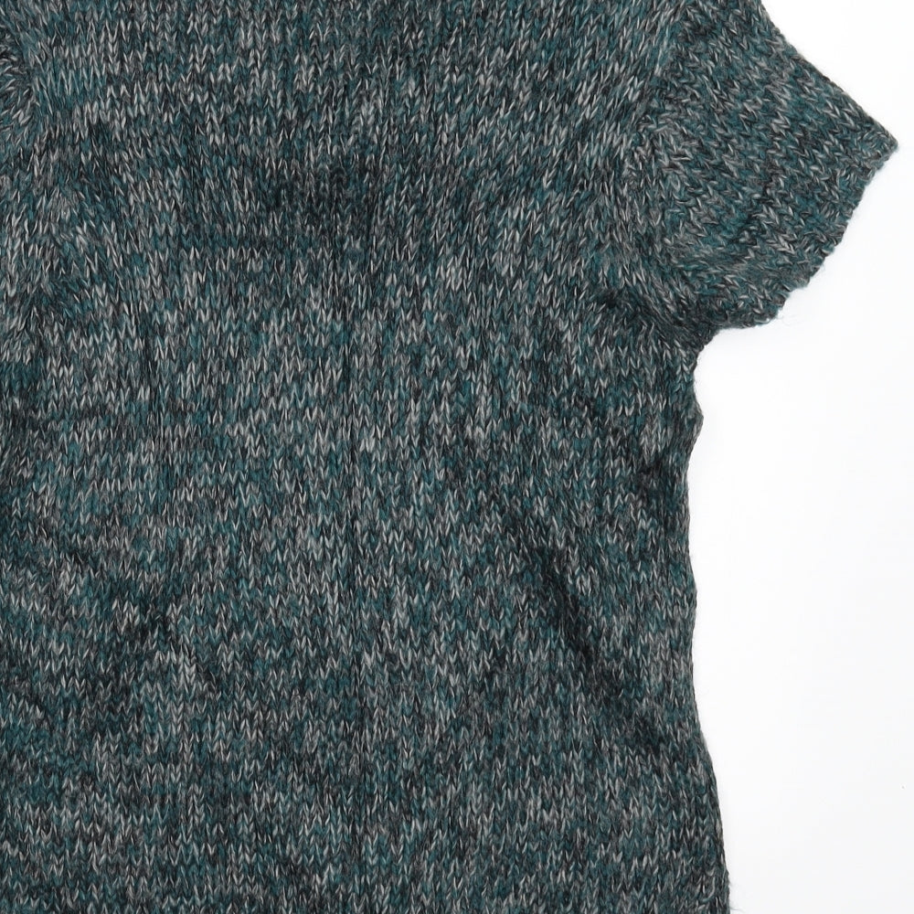 R Womens Green Knit Pullover Jumper Size M