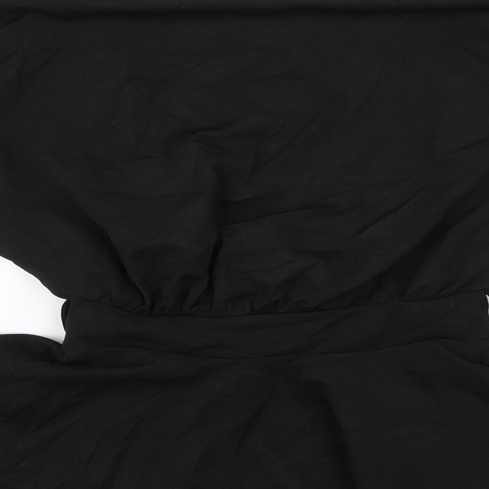 New Look Womens Black Basic Blouse Size 8