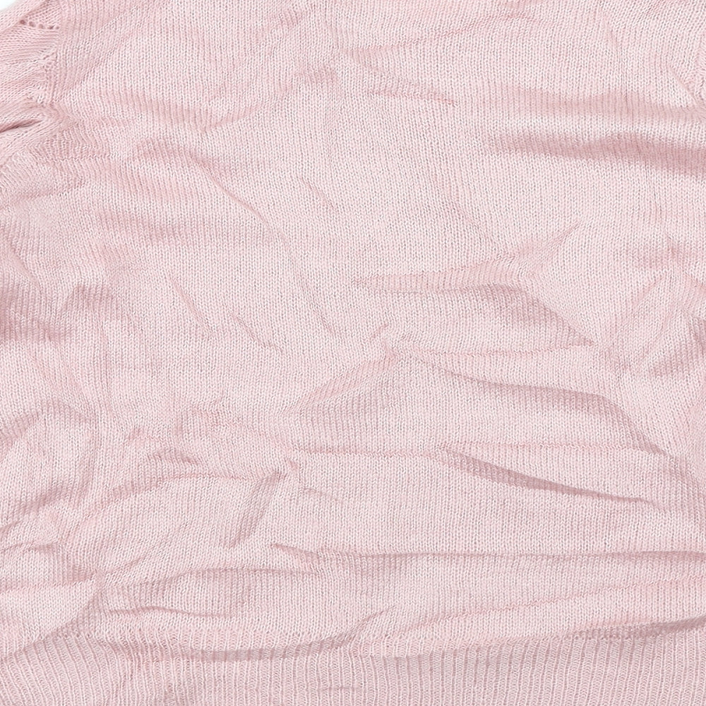 Amber Womens Pink Pullover Jumper Size 16
