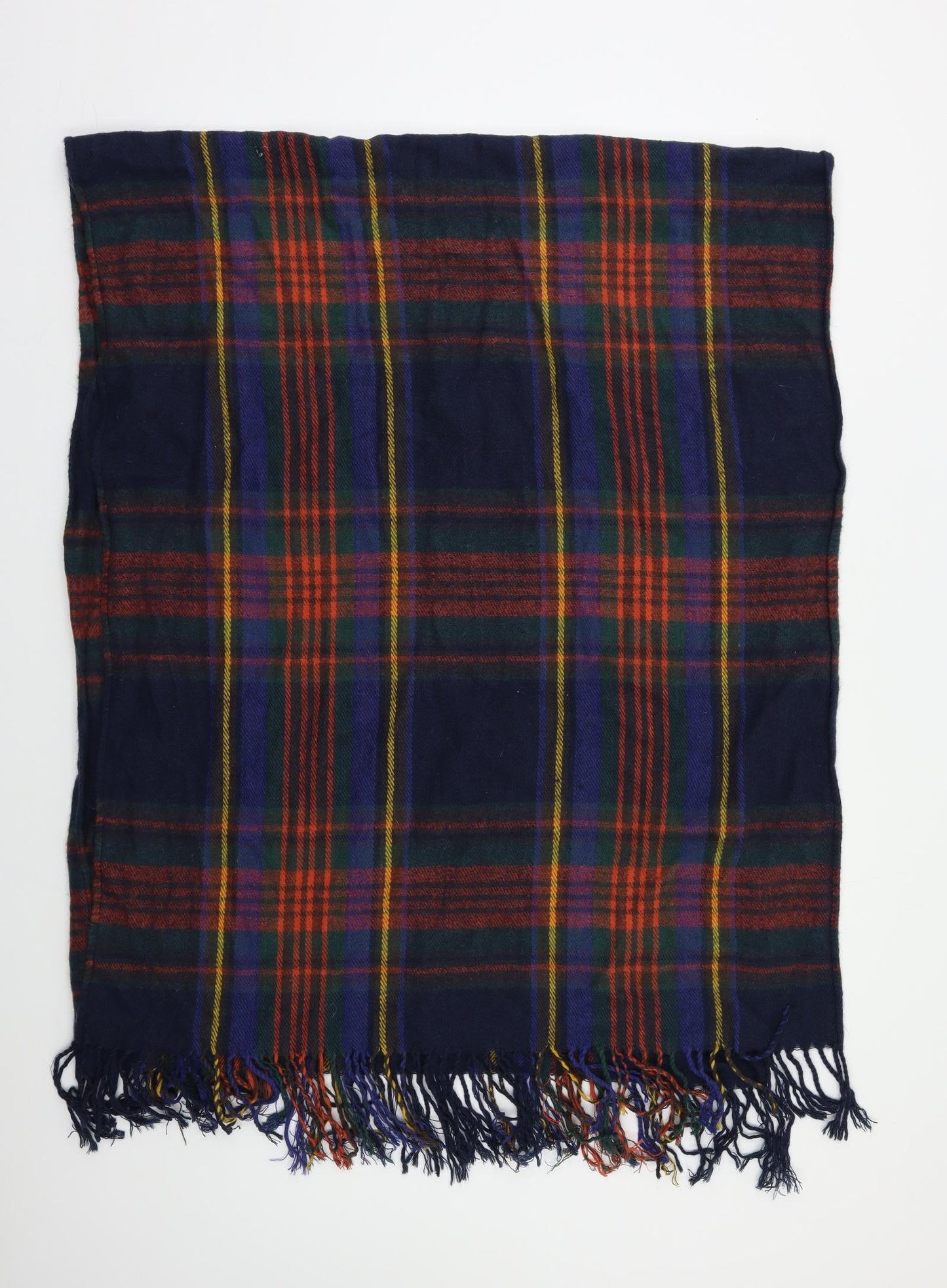 Preworn Womens Multicoloured Plaid Shawl/Wrap