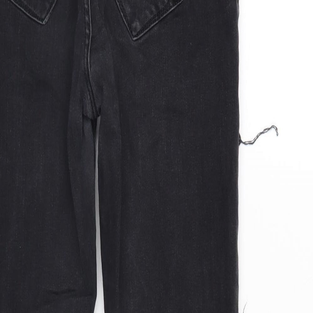 River Island Womens Black Denim Tapered Jeans Size 10 L28 in