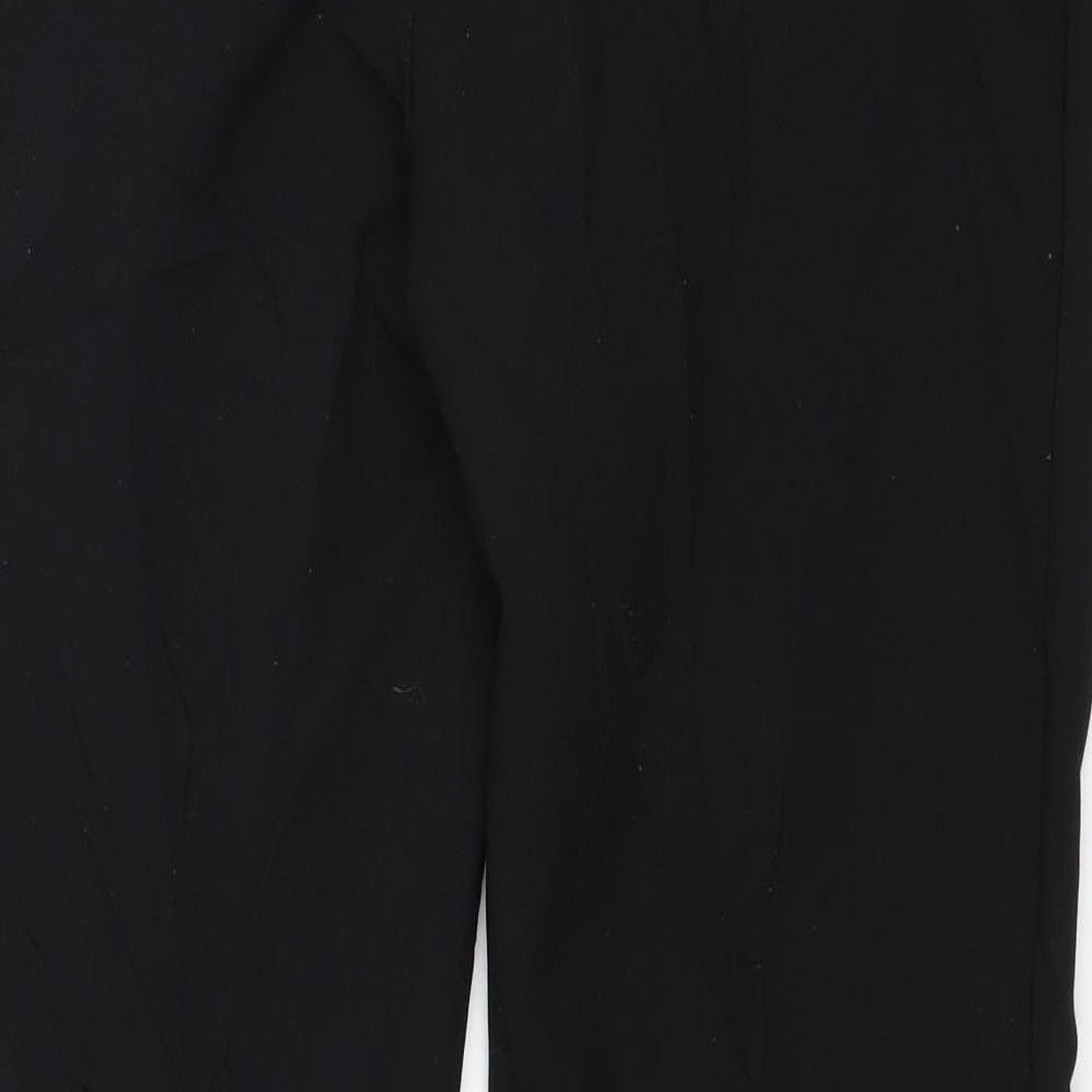 Peackocks Womens Black Trousers Size 14 L25 in