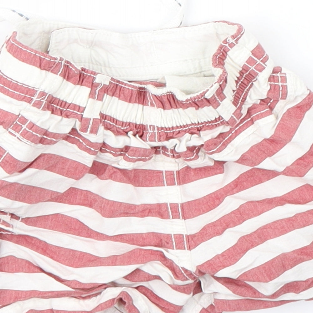 Nutmeg Baby Red Striped Denim Cropped Jeans Size 3-6 Months - tie up