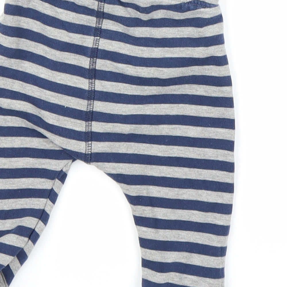Marks and Spencer Blue Striped Babydoll Lounge Pants Size 6-9 Months