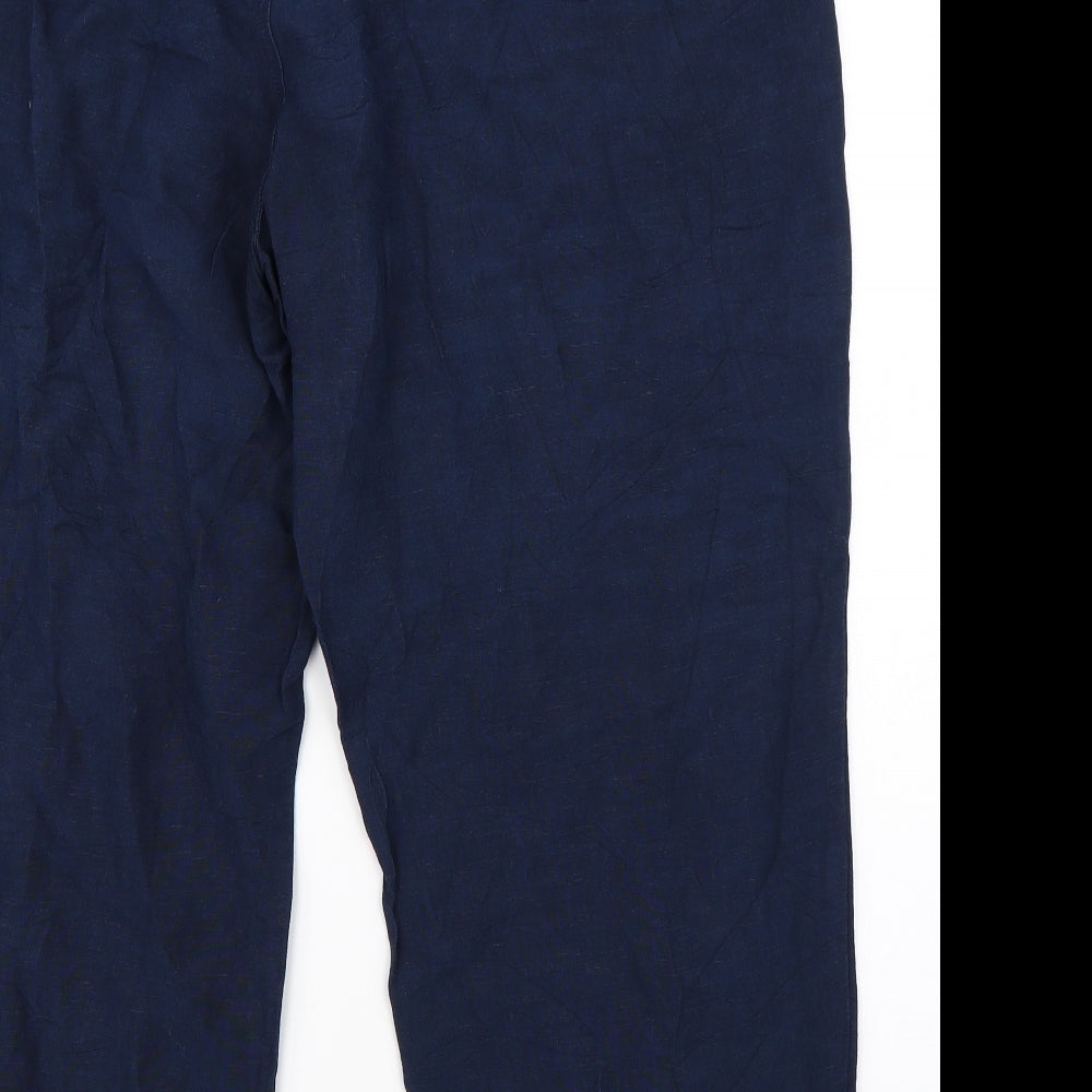 Cubavera Womens Blue Cropped Trousers Size 38 in L25 in