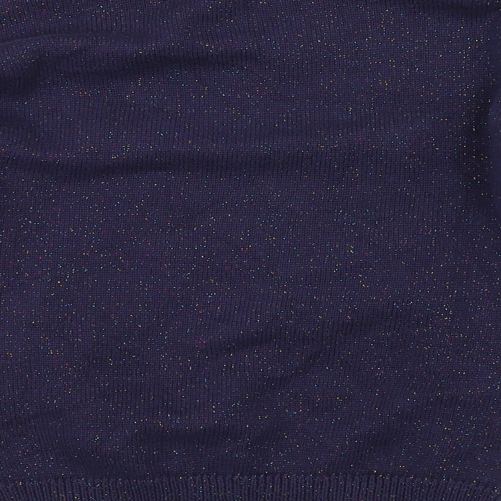 Galeries Lafayette Girls Blue Knit Pullover Jumper Size 10 Years