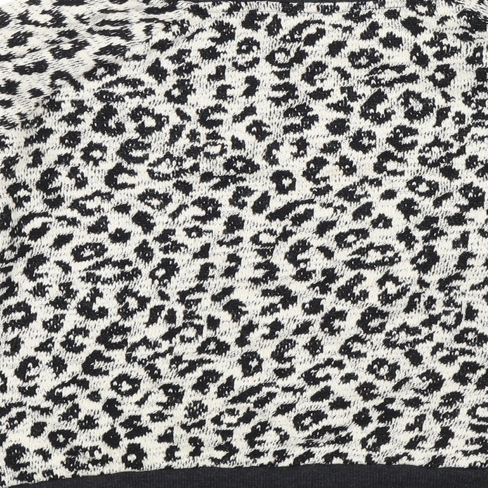 New Look Womens Beige Animal Print Pullover Jumper Size 8