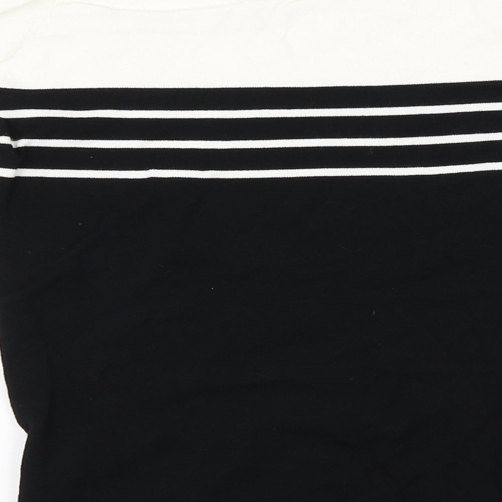 Principles Womens Black Striped Pullover Jumper Size 10