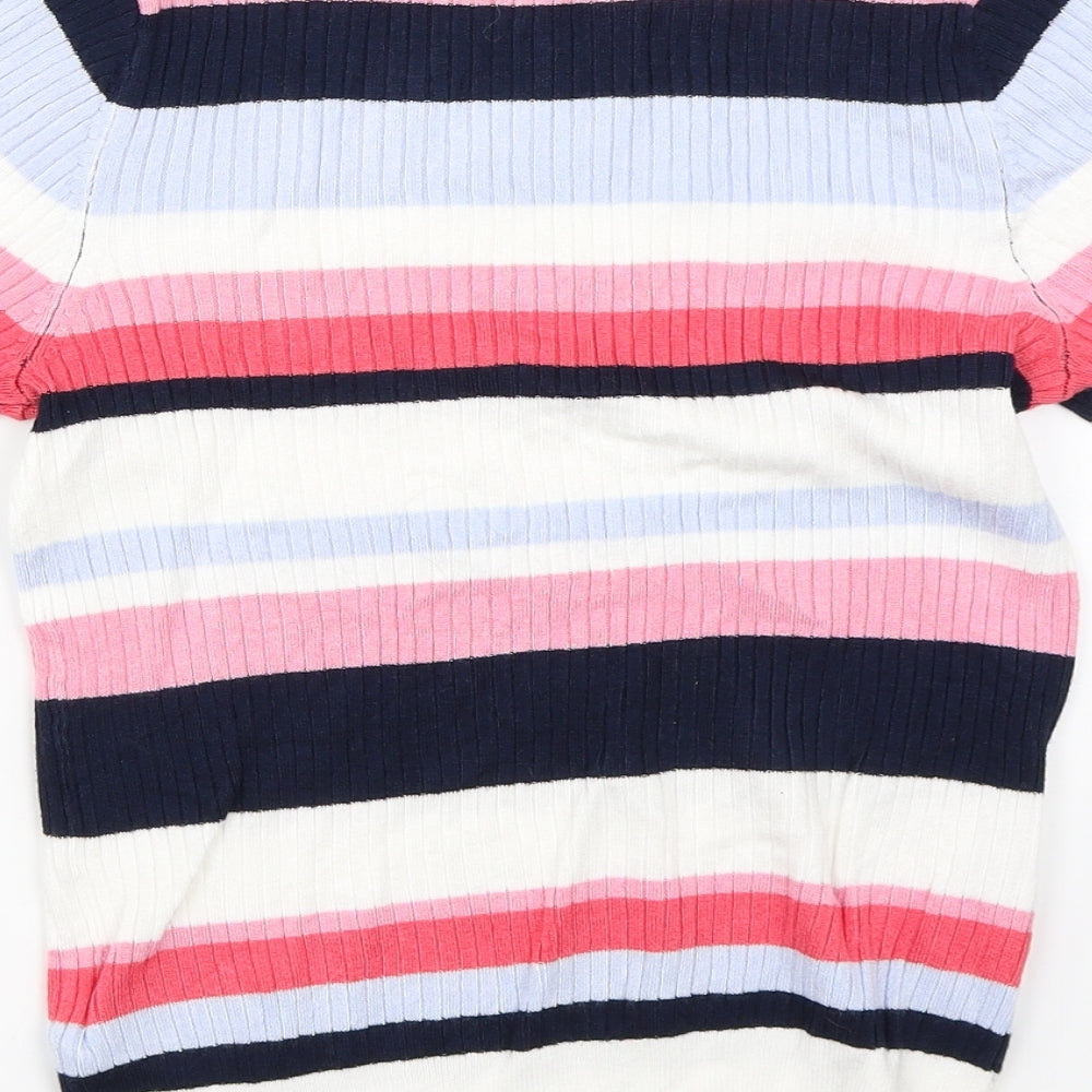 Marks & Spencer Womens Multicoloured Striped Knit Pullover Jumper Size 10