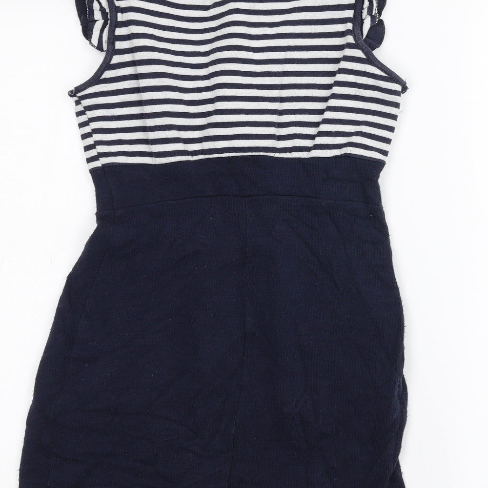 WalG Womens White Striped A-Line Size M