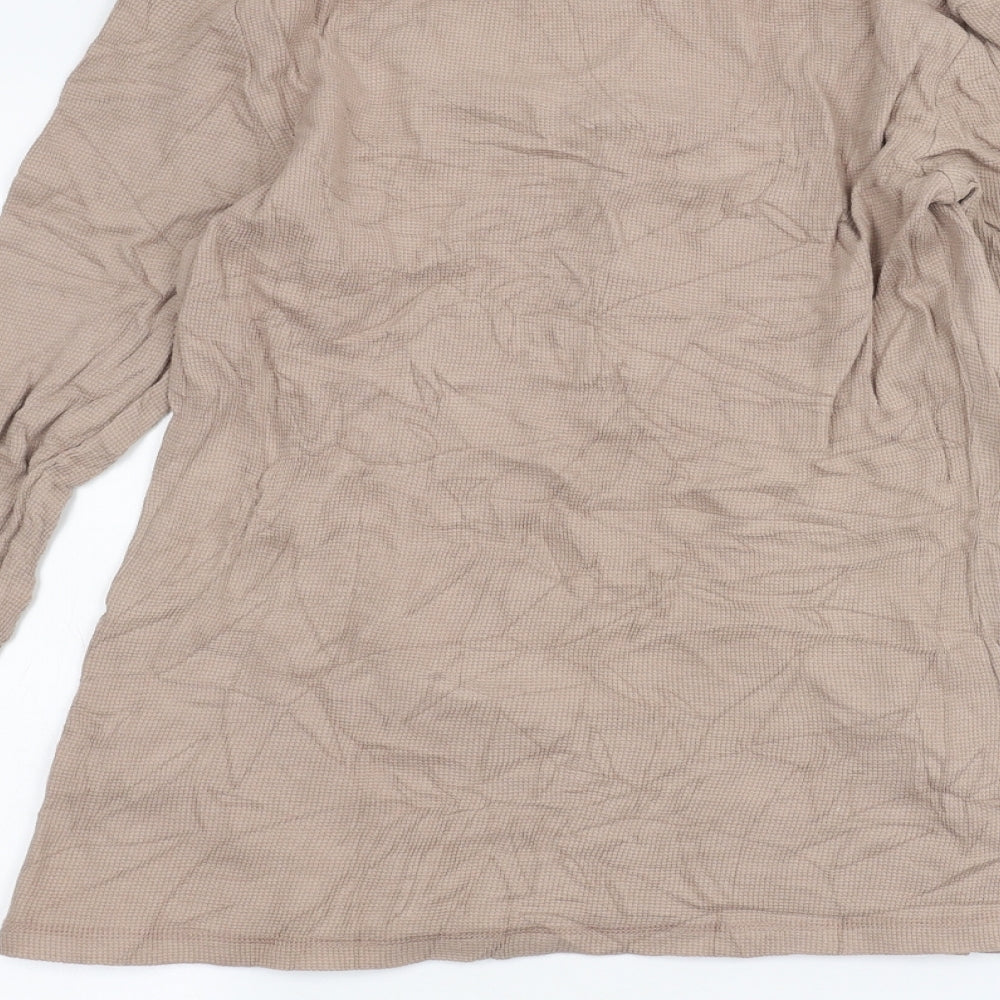 Alfani Womens Brown Basic T-Shirt Size L